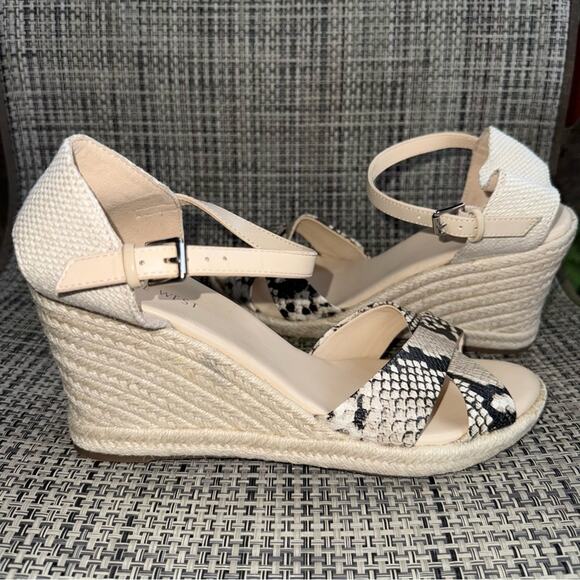 Nine West Joydyn8 Espadrille Wedge Sandals - Snake Skin - Size 11 - Picture 3 of 10